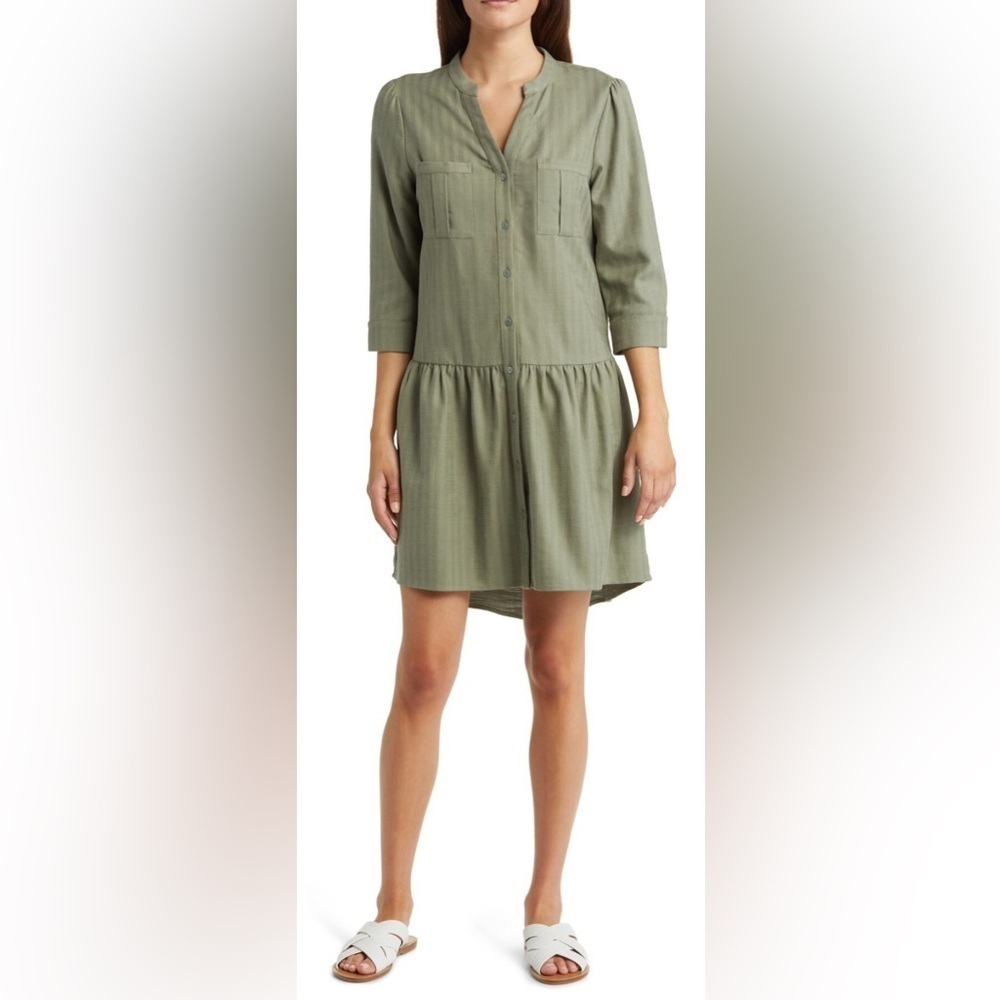 Caslon Pocket Front Drop Waist Dress